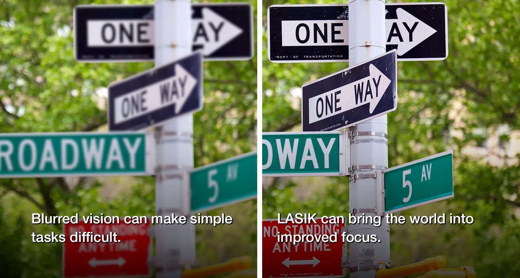 A graphic of an eye with a statistic about the Contoura Vision success rate